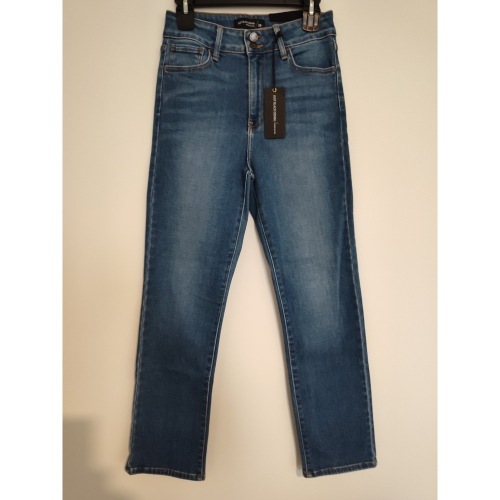 Just Black Denim‎ Double Button Straight Jeans Medium Denim 29 NWT